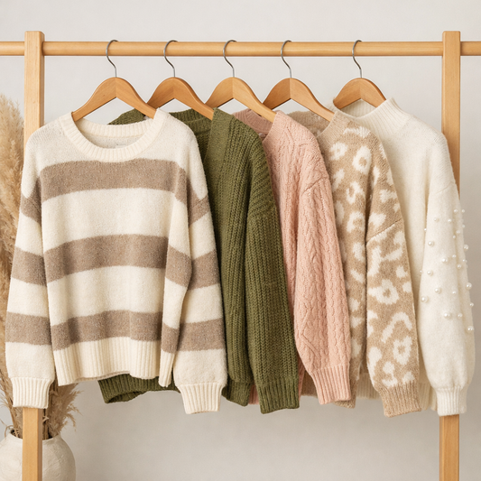 5 Piece Sweater Bundle Mixed Styles Wholesale Pack